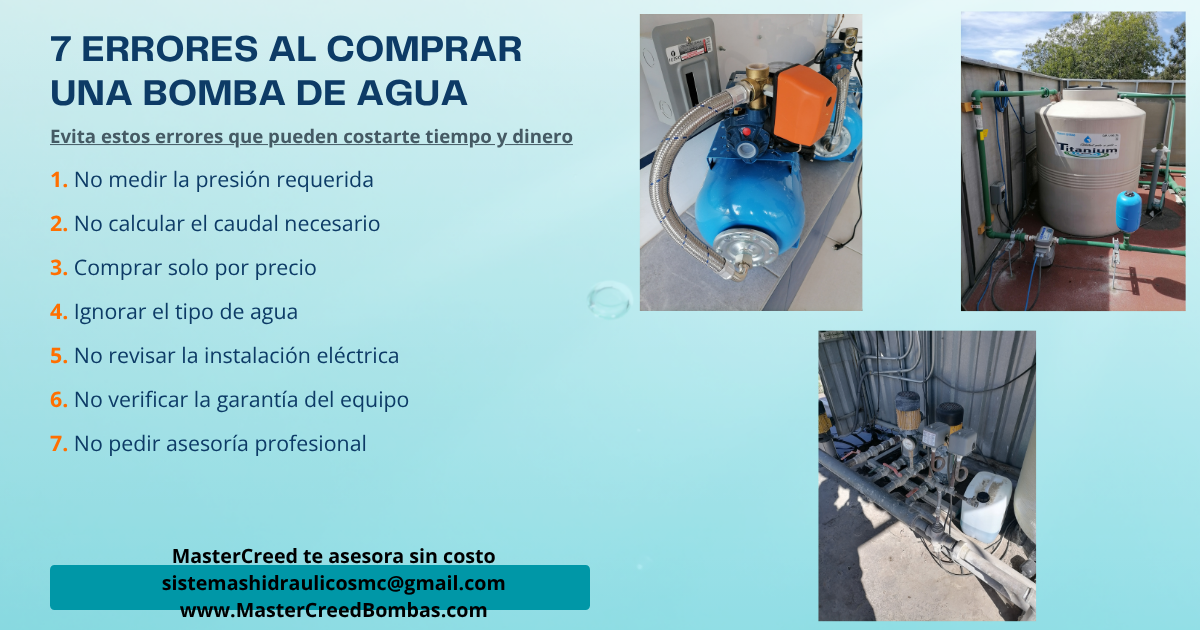 Qué NO debes hacer antes de comprar una bomba de agua