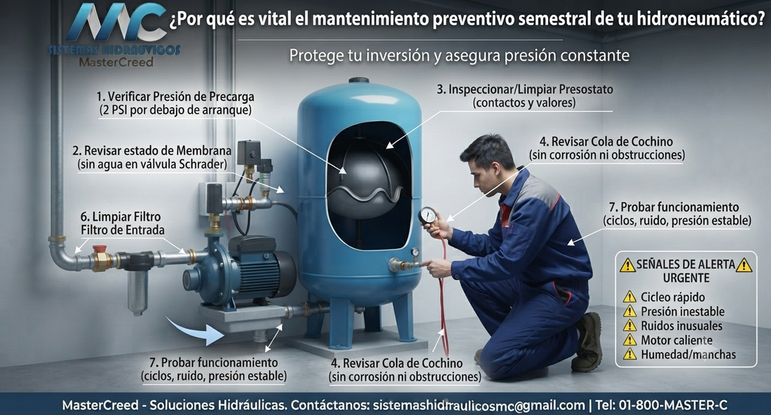 ¿Sabías que tu hidroneumático necesita mantenimiento cada 6 meses?