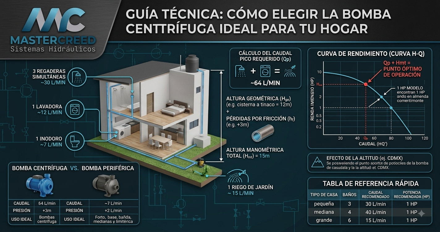 ¿Cómo seleccionar la bomba centrífuga correcta para tu casa?
